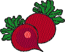 Free Radish Embroidery Design