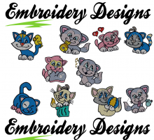 Kittens Machine embroidery Designs