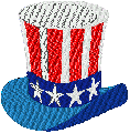 July hat embroidery design