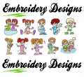 Pijama party Machine embroidery Designs