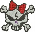 mean girly skull free embroidery designs pes format