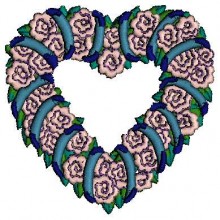 floral heart free machine embroidery designs