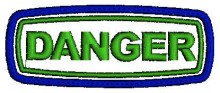 Danger Logo Embroidery Design