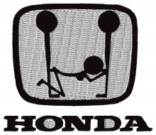 Honda Funny Logo Embroidery designs-Embroiderydesigns.name