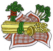 Vegetable Embroidery Design