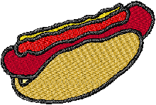 Hotdog Embroidery Design