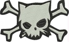 bad skull kitty free machine embroidery designs