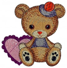 Valentine Embroidery Bear Heart Love Designs