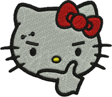 Kitty Pa Embroidery Design