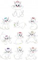 Cute kitty Embroidery designs-Embroiderydesigns.name