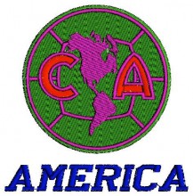 America logo top quality use digital embroidery designs