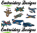 Airplanes Machine embroidery Designs