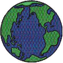 Earth Embroidery Design