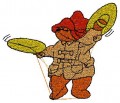 Singing Bear,free machine embroidery design