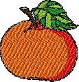 Free Peach Embroidery Design