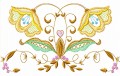 Jacobean Flower Embroidery Design