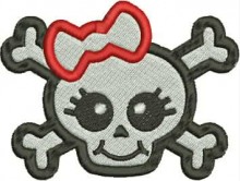 girly skull brother embroidery designs