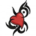 Tribal Heart embroidery design