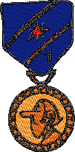 USA medal embroidery design