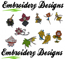 Dancing flowers Machine embroidery Designs