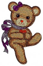 Valentine Embroidery Bear Heart Love Designs