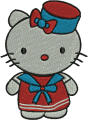 Sailor Kitty Embroidery Design