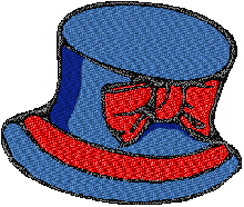 blue hat embroidery designs for sewing machine