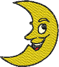 happy moon free embroidery design