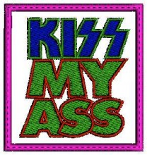 Kiss My Ass Logo Embroidery Design