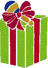 Christmas present pes embroidery free designs downloads