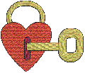 Lock Heart Embroidery Designs